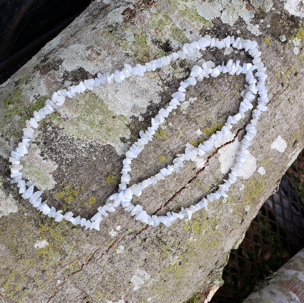 Blue Calcite Stone Necklace